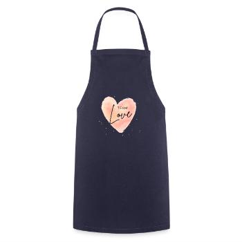 Love Shirt, T-shirt, Modern, Valentine's Day, Fashion - Cooking Apron - navy - Front - AI Model Male 185 dark (185cm)