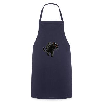 , Black Cat, Cat Picture - Cooking Apron - navy - Front - AI Model Male 185 dark (185cm)