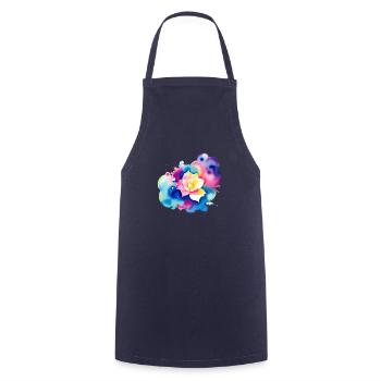 Farbtupfer: Rosa - Kochschürze - Navy - Vorne - AI Model Male 185 dark (185cm)