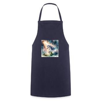 Unicorn 1 - Cooking Apron - navy - Front - AI Model Male 185 dark (185cm)