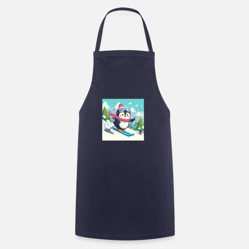 Ski-Pinguin - Kochschürze - Navy