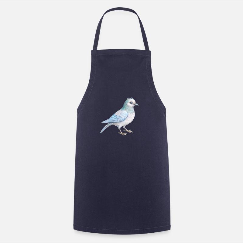 bird hand drawn - Kochschürze - Navy