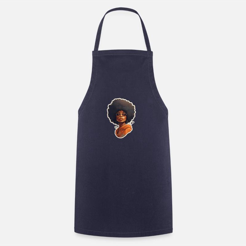 Africain - Tablier de cuisine - marine