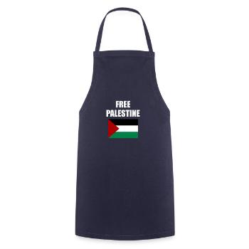 Free Palestine - Cooking Apron - navy - Front - AI Model Male 185 dark (185cm)