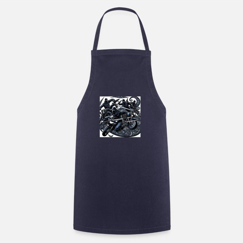 Day of the Ninja - Cooking Apron - navy