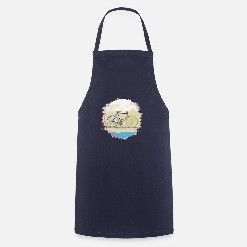 Pas de carburant juste Ride - vélo cyclisme Art Design - Tablier de cuisine - marine