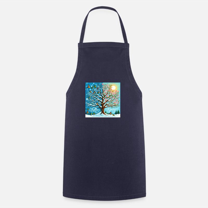 Hallo Frühling - Kochschürze - Navy