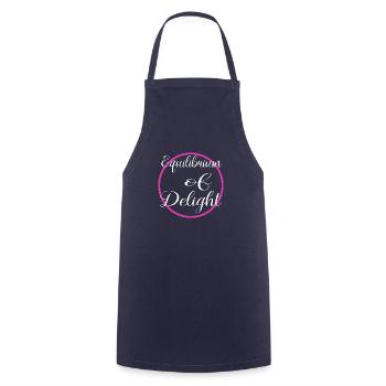 present happy balance awesome jokes - Cooking Apron - navy - Front - AI Model Male 185 dark (185cm)