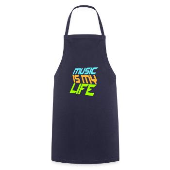 Music Is My Life Musik Ist Mein Leben Liebe Spruch - Cooking Apron - navy - Front - AI Model Male 185 dark (185cm)