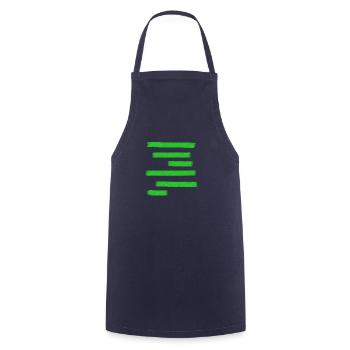Green Paint Bars - Cooking Apron - navy - Front - AI Model Male 185 dark (185cm)