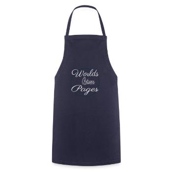 Escape Quotes Statement Fun Book Reviews - Cooking Apron - navy - Front - AI Model Male 185 dark (185cm)