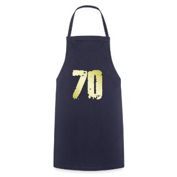 70 Number Vintage - Cooking Apron - navy - Front - AI Model Male 185 dark (185cm)