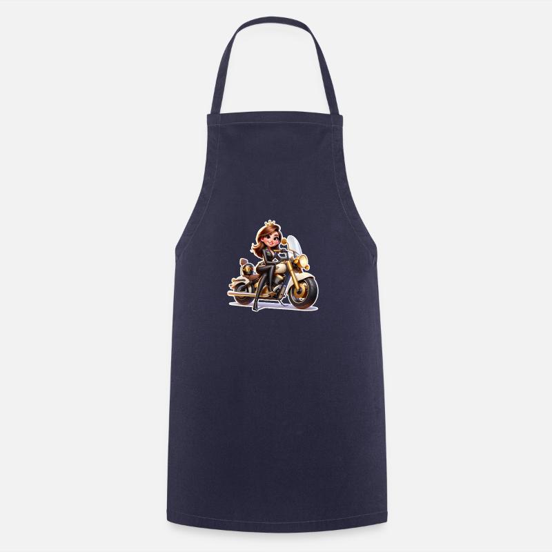 Princesse à moto - Tablier de cuisine - marine