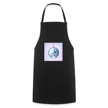 Boule disco - Tablier de cuisine - noir - Devant - AI Model Male 185 dark (185cm)
