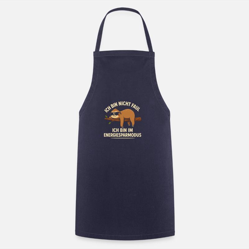 I'm not lazy – I'm in power-saving mode - Cooking Apron - navy