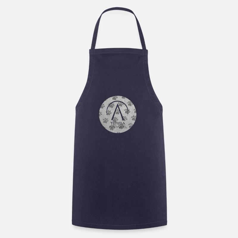 Dog Paw Pattern - Jungle Vibes - Cooking Apron - navy
