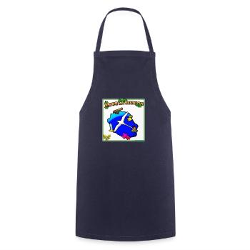 Ile de la Reunion Paille en queue - Tablier de cuisine - marine - Devant - AI Model Male 185 dark (185cm)