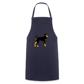 pinscher hund - Kochschürze - Navy - Vorne - AI Model Male 185 dark (185cm)