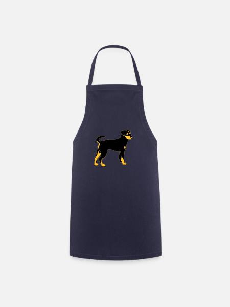 pinscher hund - Kochschürze - Navy