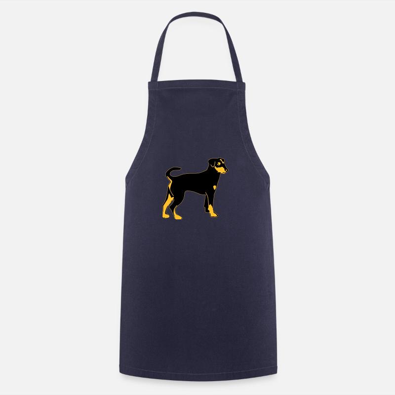 pinscher hund - Kochschürze - Navy