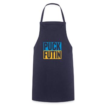 Conception du logo Puck Futin - Tablier de cuisine - marine - Devant - AI Model Male 185 dark (185cm)