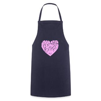 Herz Symbol Liebe süß Herzen rosa Zeichnung 14 - Kochschürze - Navy - Vorne - AI Model Male 185 dark (185cm)