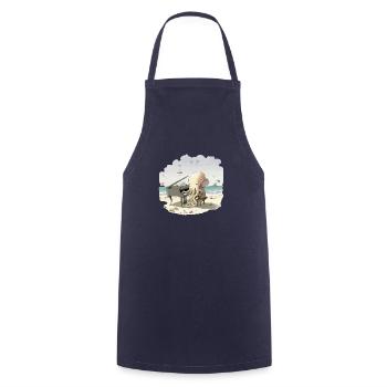 Octo la pieuvre pianiste - Tablier de cuisine - marine - Devant - AI Model Male 185 dark (185cm)