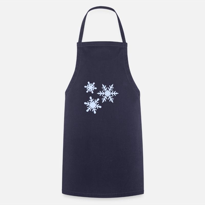 Schneeflocken - Kochschürze - Navy