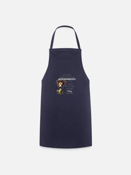 Ich bin ein Morgenmensch aber erst gegen Mittag - Kochschürze - Navy