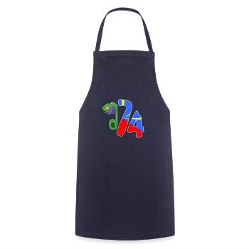Caméléon 974 Drapeau - Tablier de cuisine - marine - Devant - AI Model Male 185 dark (185cm)