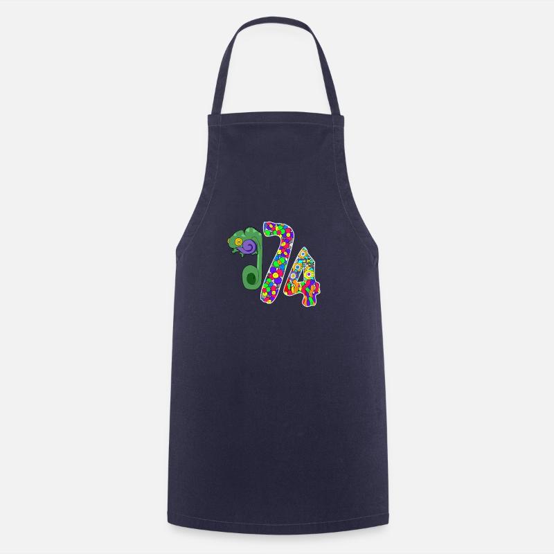 Caméléon 974 Doodle - Tablier de cuisine - marine