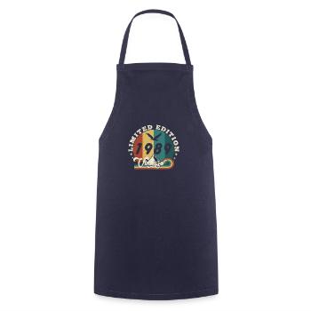 Vintage 1990 Retro - Best Seller - Cooking Apron - navy - Front - AI Model Male 185 dark (185cm)