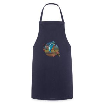 Colorful bird - Cooking Apron - navy - Front - AI Model Male 185 dark (185cm)