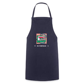 So vintage - Cooking Apron - navy - Front - AI Model Male 185 dark (185cm)
