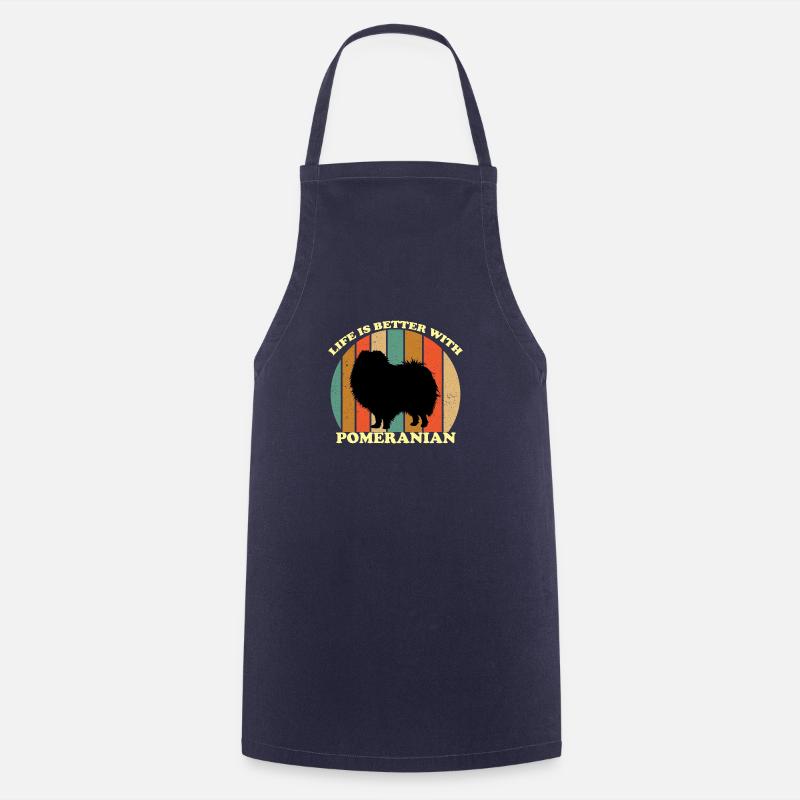 Pomeranian - Cooking Apron - navy