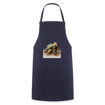 Tortoises are popular pets - Cooking Apron - navy - Front - AI Model Male 185 dark (185cm)