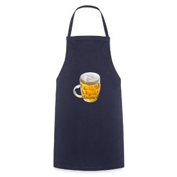 Bierkrug Bierglas - Kochschürze - Navy - Vorne - AI Model Male 185 dark (185cm)