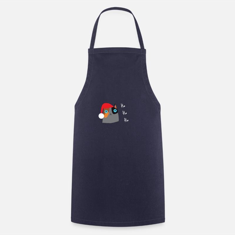 Cat HoHoHo - Cooking Apron - navy