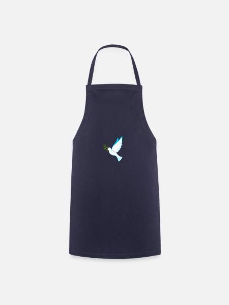 Dove of Peace - Cooking Apron - navy