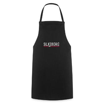 Silkeborg Denmark City Danish Flag Gift - Cooking Apron - black - Front - AI Model Male 185 dark (185cm)
