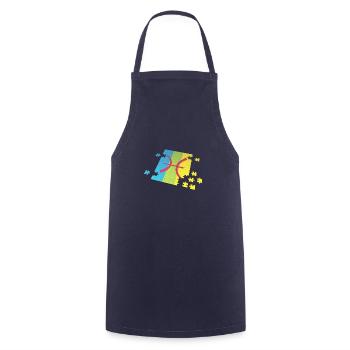 Die Amazigh Berber Flagge - Kochschürze - Navy - Vorne - AI Model Male 185 dark (185cm)
