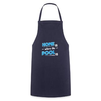 Home is where the pool is - Cooking Apron - navy - Front - AI Model Male 185 dark (185cm)