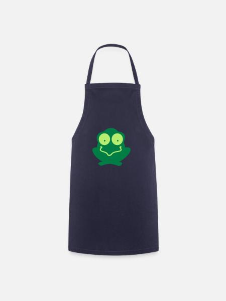 Witziger Frosch / funny frog (2c) - Kochschürze - Navy