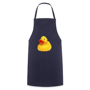 Pixel rubber duck - Cooking Apron - navy - Front - AI Model Male 185 dark (185cm)