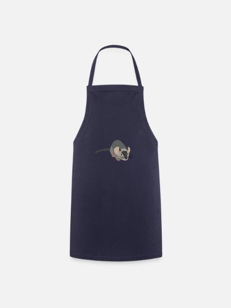 Graue Maus - Kochschürze - Navy