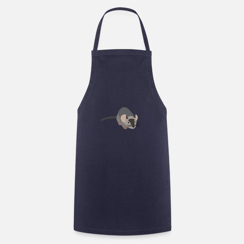 Graue Maus - Kochschürze - Navy
