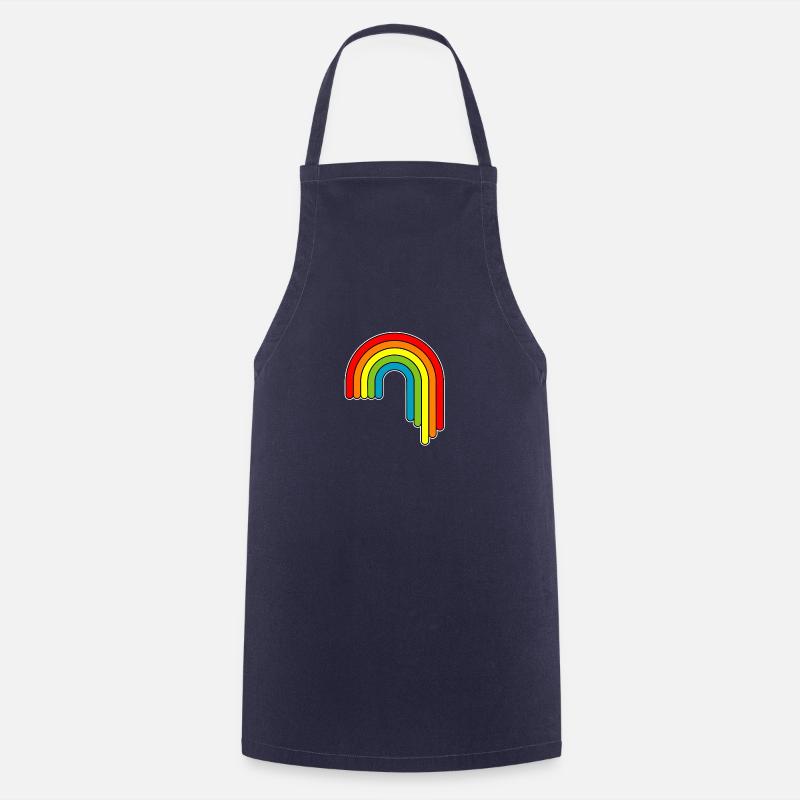 Regenbogen Rainbow - Kochschürze - Navy