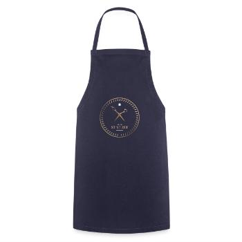 Barber Salon Barber Hair Stylist Cadeaux de coiffeur - Tablier de cuisine - marine - Devant - AI Model Male 185 dark (185cm)