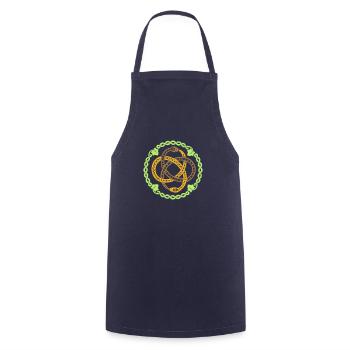 CelticSnake - Cooking Apron - navy - Front - AI Model Male 185 dark (185cm)