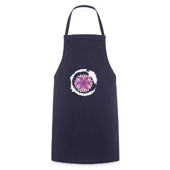 Mandala - Cooking Apron - navy - Front - AI Model Male 185 dark (185cm)